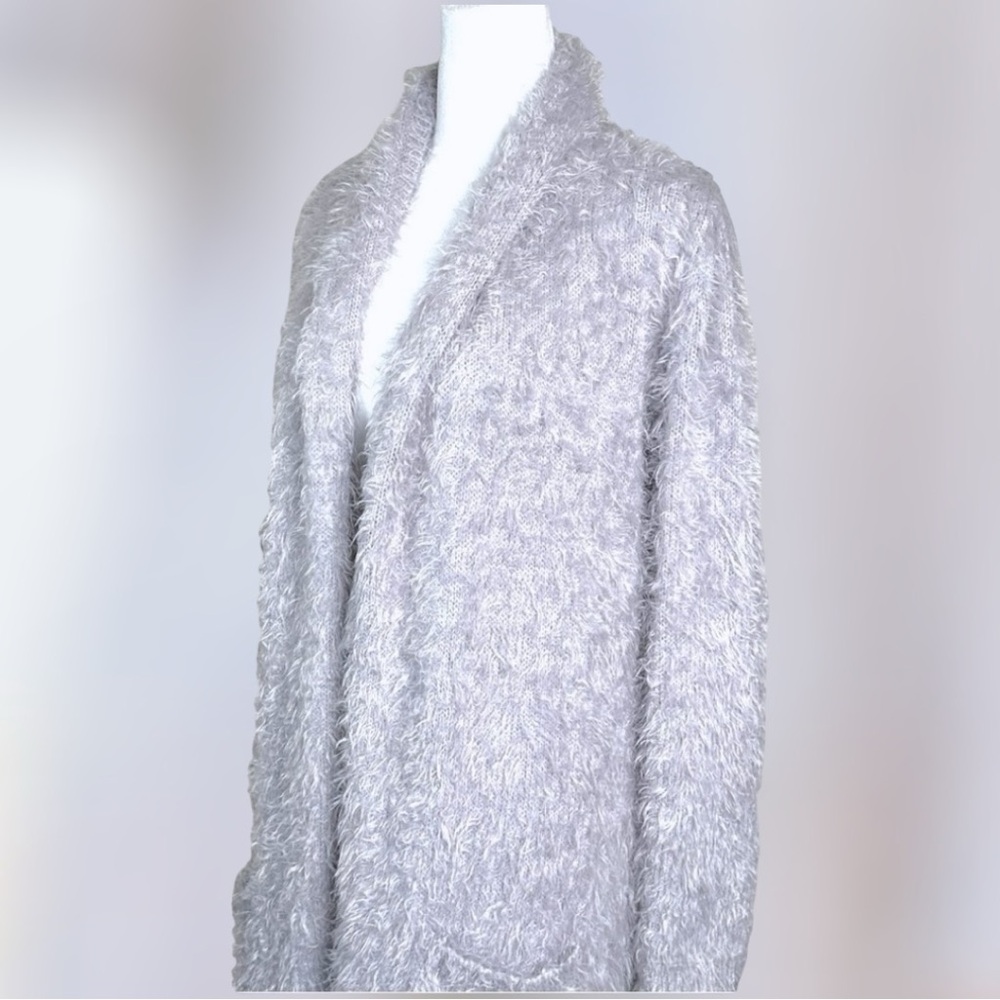 For Love and Lemons Lavender Long Fuzzy Cardigan - Picture 10 of 16